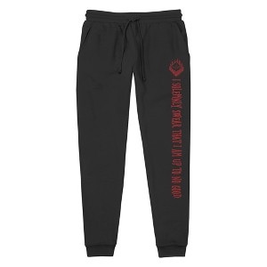 Men's Harry Potter Solemnly Swear Quote  Jogger Sweatpants - Black - X Large - 1 of 3