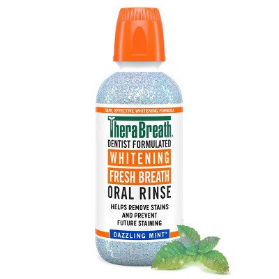 TheraBreath Whitening Mint Mouthwash - Dazzling Mint - 16 fl oz