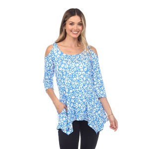 Leopard Cold Shoulder Tunic - White Mark - 1 of 4