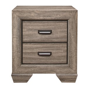 Gulches Contemporary 2-Drawer Nightstand with Dovetail Joints, Metal Glides & Flat Cup Pulls, Wooden Bedroom Furniture - 1 of 4