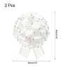 Unique Bargains Christmas Wedding Car Basket Gift Wrapping Large Organza Pull Bow 2 Pcs - 2 of 4