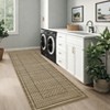 Machine Washable Runner Rug Checkered Waffle Print Area Rug Non Slip Carpet Soft Non Shedding Low Pile Thin Stain Resistant Throw Rugs for Hallway - 2 of 4