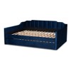 Lennon Velvet Fabric Upholstered Daybed with Trundle - Baxton Studio - 4 of 4