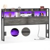 Besiost Storage Headboard with Led Lights & Charging Station - 4 of 4
