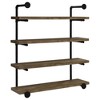Vynxaria Black Decorative Wall Shelf with Industrial Pipe Design - 3 of 4