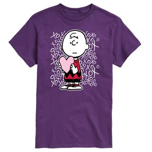 Men's - Peanuts - Charlie Brown Xoxo Short Sleeve Graphic T-Shirt - 1 of 4