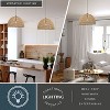 VAXCEL Nassau 1L LED Compatible Matte Black Transitional Pendant Light Natural Woven Rope Shade - 3 of 4