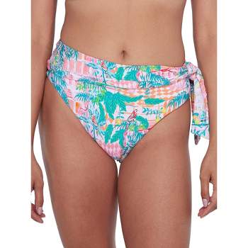 Sunsets Women's Printed Fold-over High-waist Bikini Bottom - 33p Xl Retro  Retreat : Target