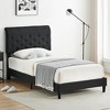 WhizMax Queen Platform Bed Frame with Adjustable Upholstered Headboard, Upholstered Mattress Foundation, No Box Spring Needed, Gray - 3 of 4