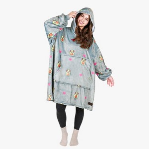 Tirrinia Women Printed Oversized Fleece Wearable Blanket Hoodie Sweatshirt Soft Cozy Gift Wife Woman - 1 of 4