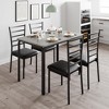5-Piece Kitchen Table Set for 4, Square Dinette Set with Chairs, Small Space Dining Table Set for Breakfast Nook - 4 of 4