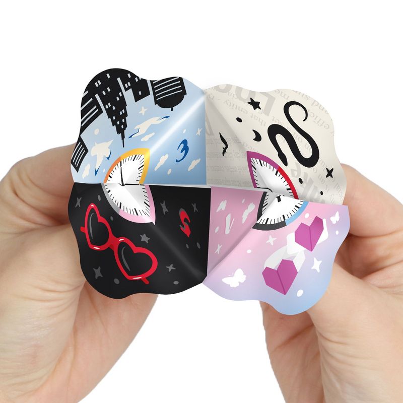Big Dot of Happiness In My Party Era - Celebrity Concert Party Cootie Catcher Game - Truth or Dare Fortune Tellers - Set of 12, 6 of 8
