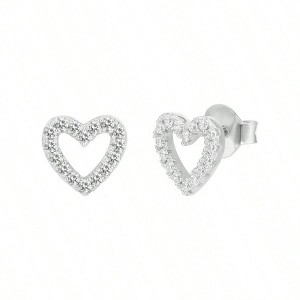 14K Gold Plated Sterling Silver Stud Earrings for Women Dainty Geometrical Bar Triangle Heart Earrings - 1 of 4