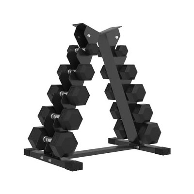 ER KANG Dumbbell Set, Rubber Hex Dumbbell Set with Optional Dumbbell Rack, Strength Traning Weight Set Home Gym Equipment(160LBS Dumbbell Set)