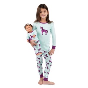 Leveret Girls and Doll Matching Cotton Pajamas - 1 of 4