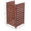 SEVOBAL Garden Fences and Gates 3 Panel Outdoor Air Conditioner Fence Screen, Outside Wood Privacy Fence, Backyard Garden Patio, Brown, 32"*32"*38" - 3 of 4