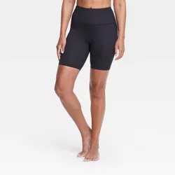 Women's Contour Curvy High-Rise Shorts 7" - All in Motion™ Black