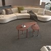 TiramisuBest Contemporary Swivel Coffee Table, 360 Rotatable Wood Grain Top with Rubber Wood Legs, Walnut - 3 of 4