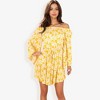 Anna-Kaci Women's Off Shoulder Floral Print Fashion Dress With Balloon Sleeves And Ruffle Hem - 2 of 4