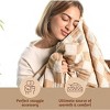 Folkulture Christmas Throws for Couch 50" x 60", 100% Recycled Cotton Blanket for Chair, Throw Blanket for Sofa, Christmas Throw Blankets (Biscuit) - 2 of 4