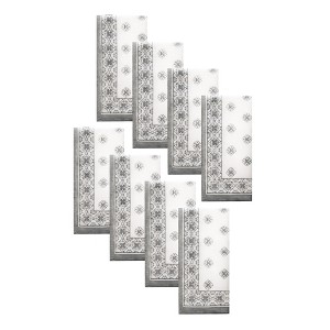 Amani Tile Napkin, Set of 8 - Gray - 17x17 - Elrene Home Fashions - 1 of 3