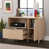 Clifford Place Office Credenza Natural Maple - Sauder: Media Stand with Adjustable Shelf & File Storage - image 3 of 4