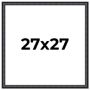 PosterPalooza | Square Linear Black Picture Frame - UV Acrylic, Foam Board Backing, Hanging Hardware - 1 of 4