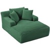AENKYO Oversized Corduroy Sleeper Sofa Bed & Cloud Lounge Chair,2 Pillows | Boneless Upholstered Chaise for Living Room - 4 of 4