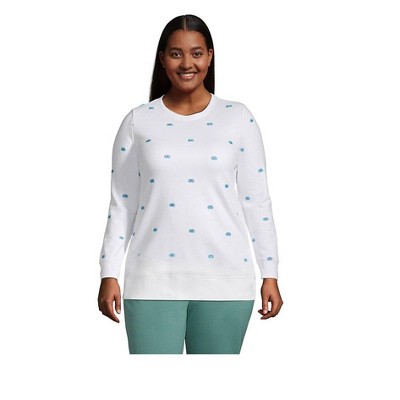 women's serious sweats crewneck long sleeve sweatshirt tunic