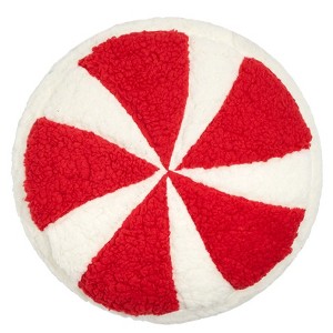 The Lakeside Collection Holiday Shaped Accent Pillows - Candy Cane - 1 of 2