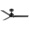 Airsurfer 48" LED Propeller Ceiling Fan in Matte Black with Color-Changing Light and Remote 3-Blade Design - 2 of 4