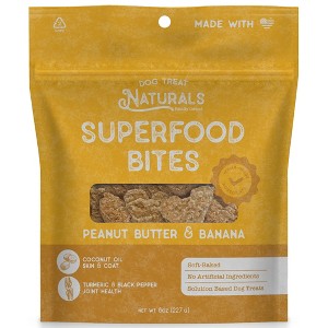 Dog Treat Naturals: Superfood Bites - Peanut Butter & Banana, 8oz, Turmeric - 1 of 4
