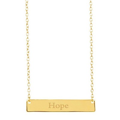 SHINE by Sterling Forever Sterling Silver Inspirational Bar Pendant Necklace