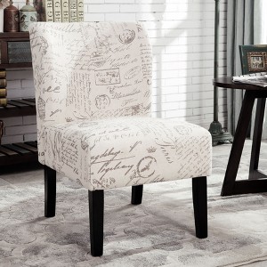 NicBex Accent Chair Print Fabric Armless Chair Lounge Chair Modern Reading Chair Comfy Chair for Living Room - 1 of 4