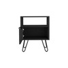 NicBex Modern Nightstand with 1 Drawer and Open Storage Bedside Table with Metal Legs End Table for Living Room, Bedroom - 4 of 4