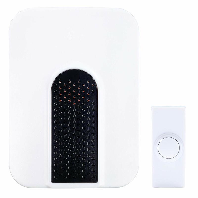 Wireless Black and White Door Chime Kit with Multiple Tunes