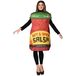 Imposta Costumes Adult Hot and Spicy Salsa Jar Costume Bodysuit One Size Red - 1 of 1
