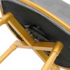 DSVIMOY Counter and Bar Stool Set of 2 Modern Swivel Stools with Hand Woven Backrest and Gold Legs for Kitchen and Dining, Gray, 27"*21.75"*14.5" - 4 of 4