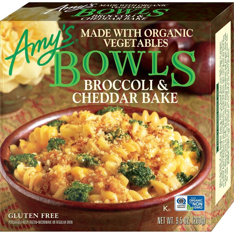 Amy's Gluten Free Broccoli & Cheddar Bake Meal Bowls - 9.5oz: Organic Certified, Non-GMO, 1 of 11