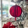 8"H Sullivans Shimmering Felt Ball Ornaments - Set of 2  Red Christmas Ornaments - 3 of 4