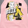 Girls' - Disney - Pop Art Belle Shirt Tail Raglan Graphic T-shirt - 2 of 4