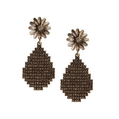 SOHI Women's Antique Silver Party Drop Earrings