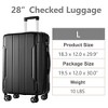 Lycvki 28" Expandable Hardshell Luggage Lightweight Durable ABS Suitcases with Double Wheels - 2 of 4