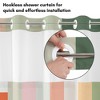 Americanflat 72x75 Hookless Shower Curtain - Abstract Pink Green Orange Shower Curtain with Sheer Panel, Snap-In Liner, and Grommets - 100% Polyester - 3 of 4