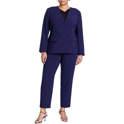 ELOQUII Women's Plus Size The 365 Semi Stretch Slim Leg Pant