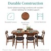 Best Choice Products 7-Piece Mid-Century Modern Upholstered Dining Set, Wooden Table w/ 6 Chairs - 4 of 4