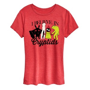Women's - Instant Message - I Believe In Cryptids Short Sleeve Graphic T-Shirt - 1 of 4
