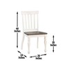 Two-Tone MDF/Rubberwood Side Chair (Set of 2) with Scooped Wood Seat, Schoolhouse Style and Modified Wall Saver Legs - 2 of 4