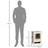NicBex 22"W Electric Fireplace Freestanding Stove Heater Fireplace with 3D Realistic Flame & Touch Button,Overheating Protection,750W/1500W - 3 of 4