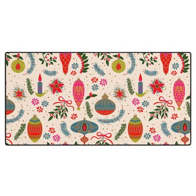 Emanuela Carratoni Christmas Vintage Decorations Desk Mat -Deny Designs